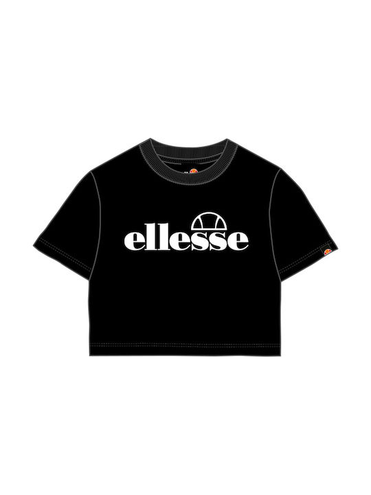 Ellesse Γυναικείο Crop T-shirt Μαύρο