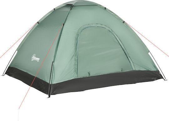 Outsunny Camping Tent Igloo Green for 2 People 206x185x120cm