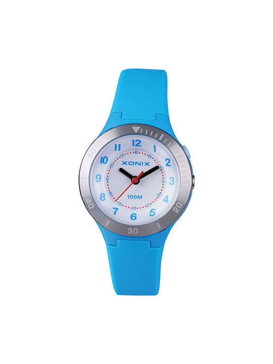 Xonix Kids Watch with Rubber/Plastic Strap Light Blue