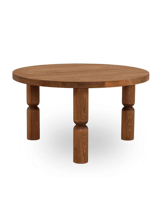 Round Coffee Table Ida made of Solid Wood Chestnut L70xW70xH40cm