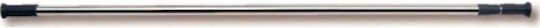 Import Hellas Straight Shower Curtain Rod with Suction Cup Aluminium Silver 120x140cm