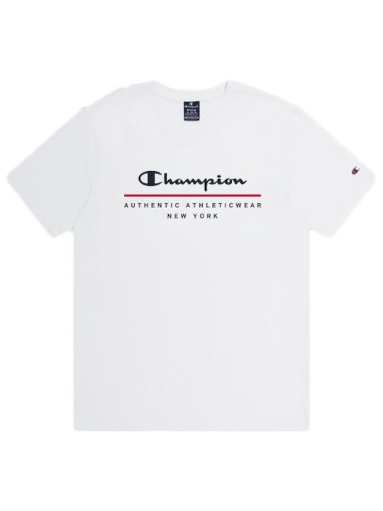 Champion Ανδρικό T-shirt Κοντομάνικο Λευκό