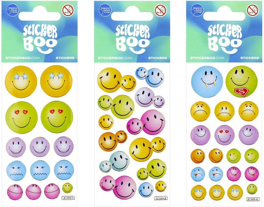 Sticker Boo Sticker Boo Kinderhandwerkskunst Mehrfach Aufkleber Verschiedene Designs 1St