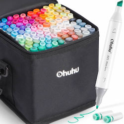 Ohuhu Oahu Fine & Chisel 100 Μαρκαδόροι Basic C...