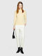 Sisley Women's Cotton Trousers White