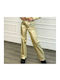 Women's Fabric Trousers Gold