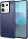 Hurtel Carbon Umschlag Rückseite Silikon Blau (...