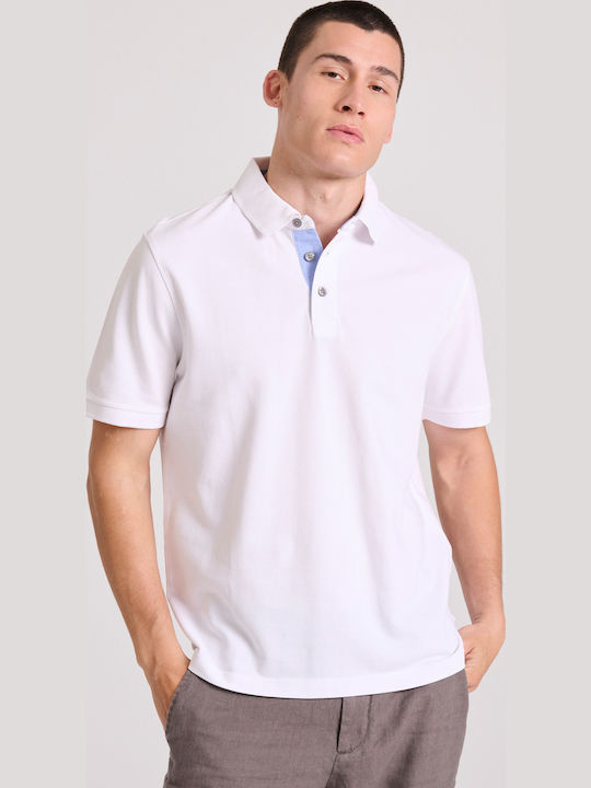 Funky Buddha Polo Short Sleeve White Blouse