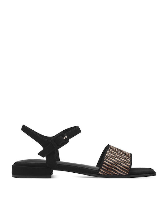 Marco Tozzi Women's Flat Sandals in Black Color