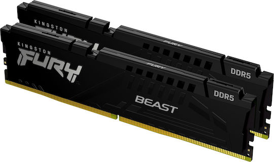 Kingston FURY Beast DDR5 32GB RAM με 2x16GB Modules και Ταχύτητα 6000 για Desktop