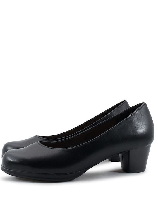 Love4shoes Black Medium Heels