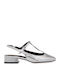 Pumps mit flachem Absatz Silber