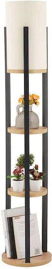Opviq Circle Stehleuchte H134xB25cm. mit Fassung für Lampe E27 Weiß