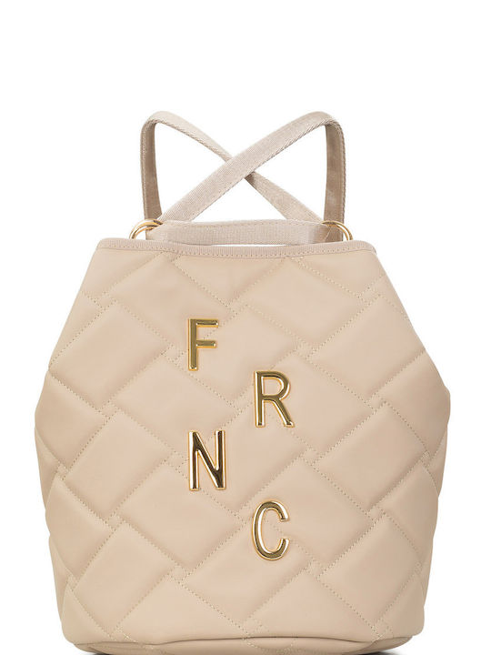 FRNC Damen Tasche Rucksack Beige