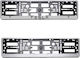Carro Car License Plate Frame Plastic Silver