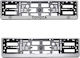 Carro Car License Plate Frame Plastic Silver