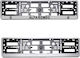 Carro Car License Plate Frame Plastic Silver