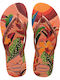 Slim Tropical Frauen Flip Flops in Orange Farbe