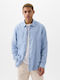 Long-sleeved Linen Shirt Distant Blue