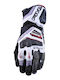 Five TFX1 Winter Men's Motorcycle Gloves Leather Waterproof Grey/Grey/Red