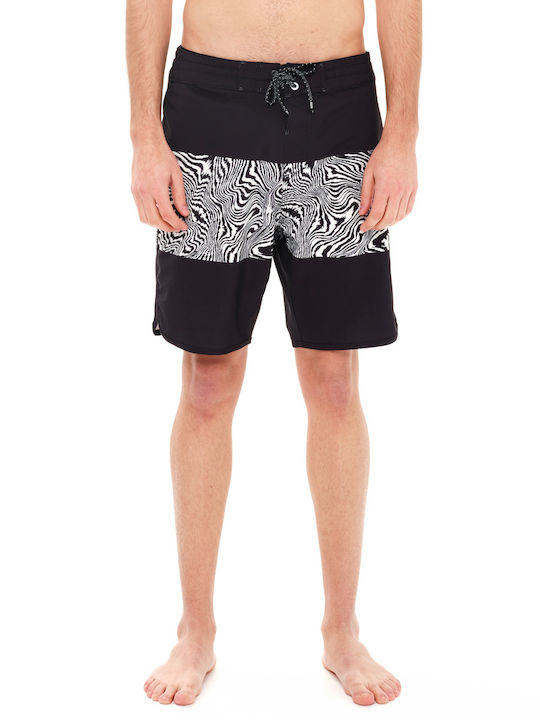 Men's Swimwear Bermuda Black with Patterns