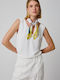 Bill Cost Women's Blouse with Straps & V Neck White