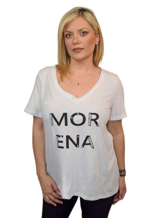 Morena Spain Women's Blouse Short Sleeve White