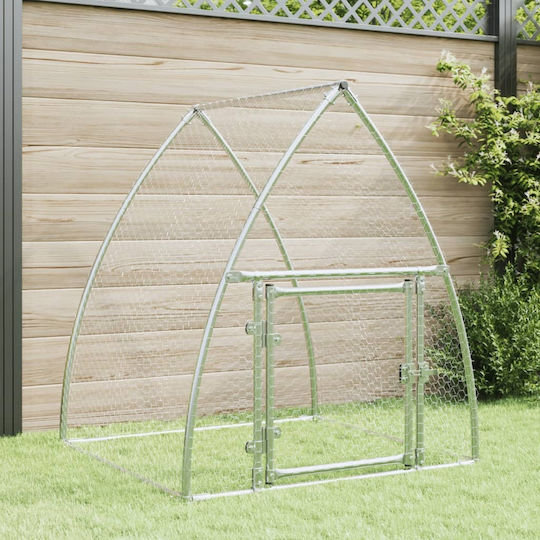 vidaXL Poultry Coop of Galvanized Steel L1.2 x W1.05 x H1m