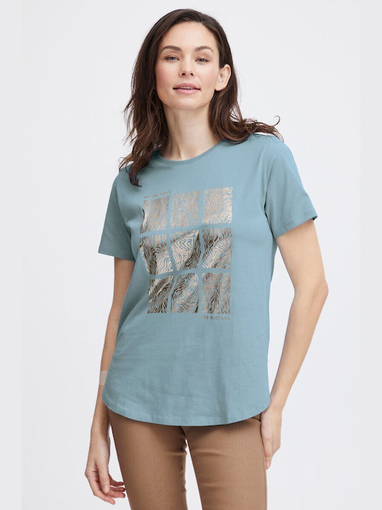 Fransa Damen T-shirt Hellblau