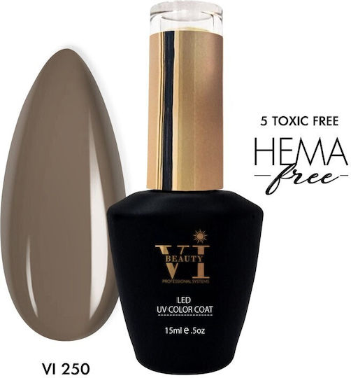 Beauty VI Ημιμόνιμο Βερνίκι Νυχιών Γκρι-nude 15ml