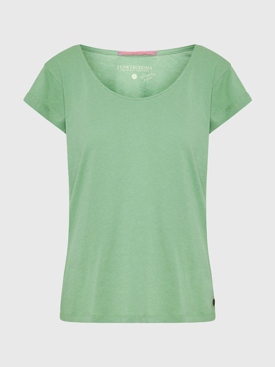 Funky Buddha Women's Athletic T-shirt Green