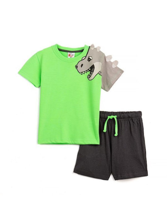 Funky Kids Set with Shorts Summer 2pcs Green