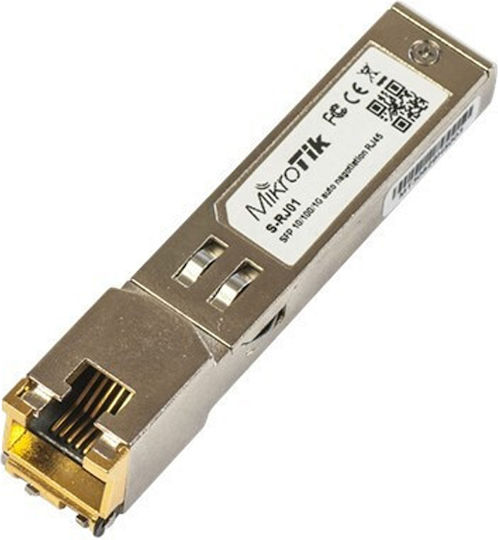 Mikrotik S-rj01 Sfp Copper Rj-45 10 100 1000 Mbit S Максимално разстояние за трансфер 100 M 0 до +85c