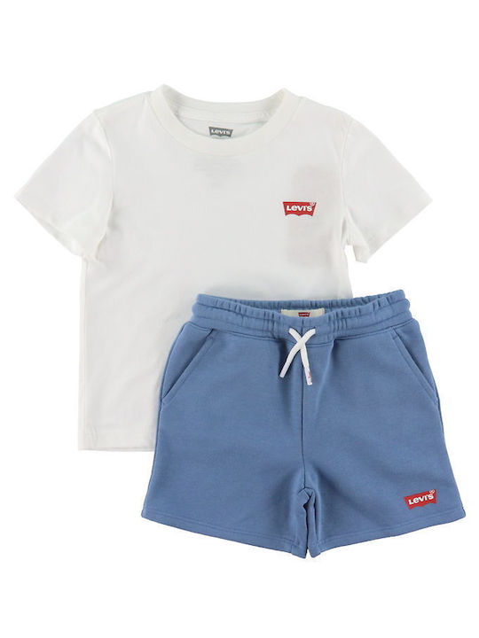 Levi's Kids Set with Shorts Summer 2pcs Cloud Dancer