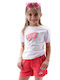 Energiers Kids Set with Shorts Summer 2pcs Sweet Coral