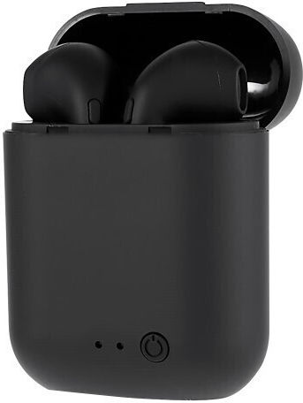 i7 Mini TWS Earbud Bluetooth Handsfree Ακουστικά με Θήκη Φόρτισης Μαύρα