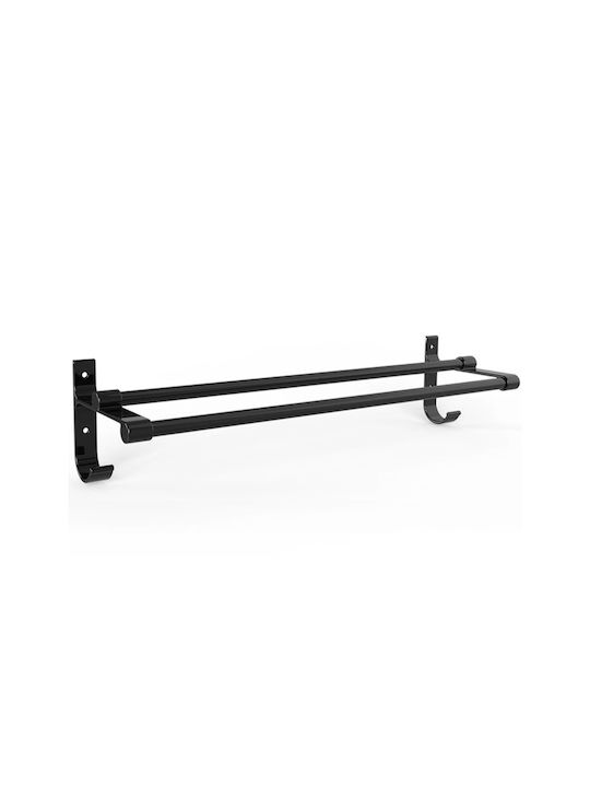 Zola Single Wall-Mounted Bathroom Rail Inox Black