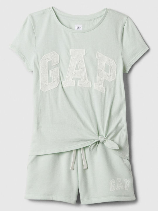 GAP Kids Set with Pants Summer 2pcs Soft Mint Green