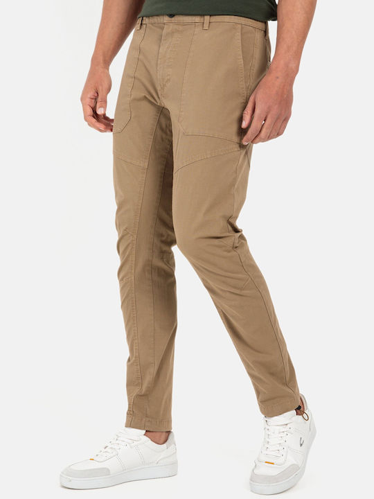 Camel Active Men's Trousers Chino Elastic in Tapered Line Biege