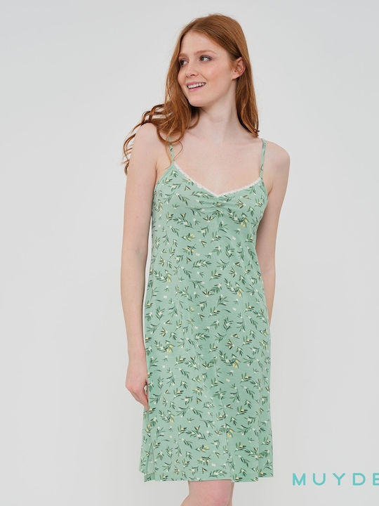 Muydemi Summer Women's Nightdress Green