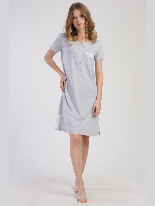 Vienetta Secret Summer Women's Nightdress Gray