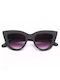Okkia Claudia Women's Sunglasses with Black Plastic Frame and Black Gradient Lens OK013BK