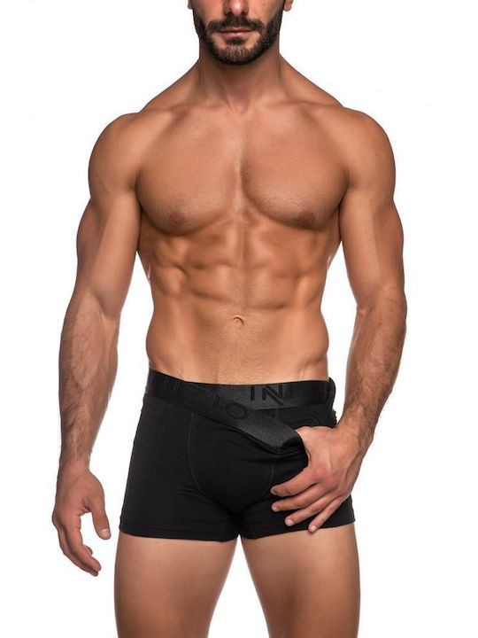 Inizio Men's Boxers Black 2Pack