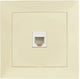 Adeleq Complete Single Telephone Socket Beige 15-0182