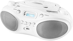 JVC Portable Radio-CD Player Equipped with Radio White