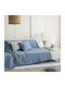 Nima Armchair Throw 2 Sides Azura 180x180cm Denim