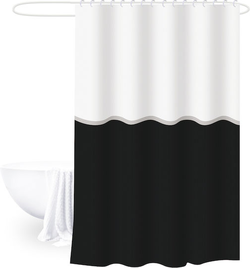 Tpster Shower Curtain 180x180cm Black