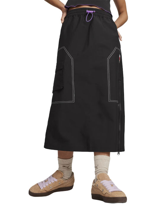 Puma Midi Skirt in Black color