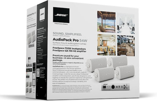 Bose Audiopack Pro S4 Τελικός Ενισχυτής Εγκαταστάσεων 20W/100V σε Λευκό Χρώμα S4W