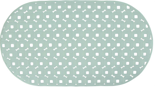 Tpster Non-Slip Bath Mat Oval 35899 Green 70x39cm
